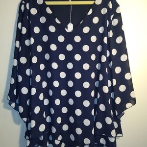 Avenue Polka Dot Blouse